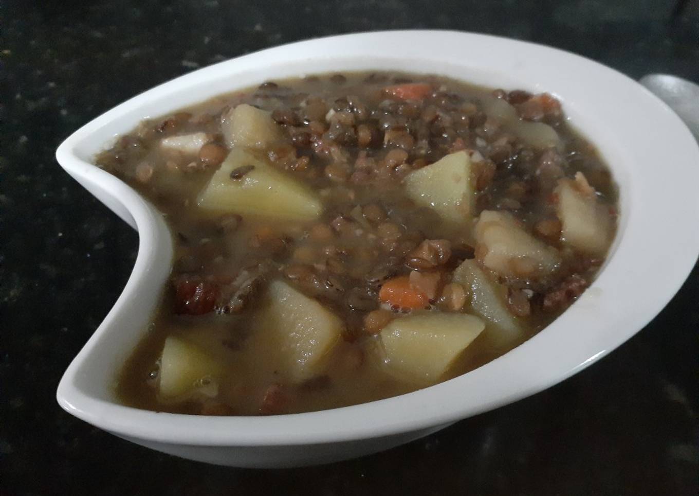 Lentejas con chorizo ahumado