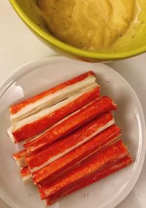 Hình của món Thanh Cua Nướng với Sốt Mayonnaise Chuẩn Pháp 🇫🇷.