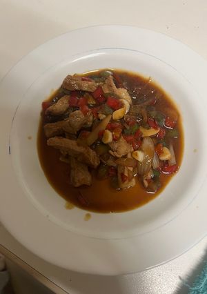 Una foto de Solomillo de cerdo (cena de aprovechamiento)