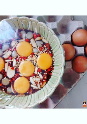 รูปของ ไข่แดงดองน้ำปลากวน,,,🔥🌶🍯🥚🍯🌶🔥