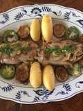 California Farm Duck Breast with green peppercorn cream