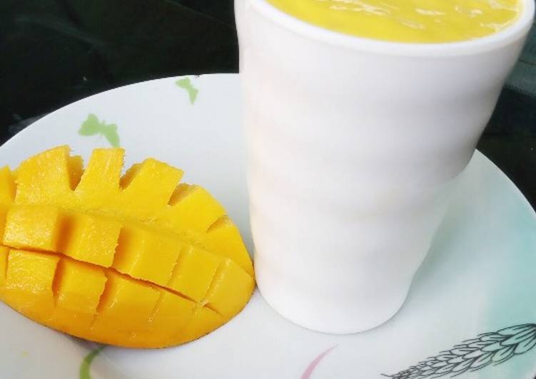 Steps to Prepare Favorite Mango smoothie | So Delicious Food Recipe From My Kitchen