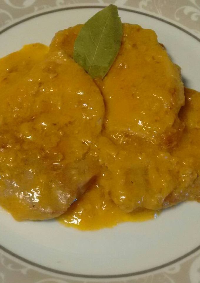 Una foto de Lomo de cerdo en salsa de naranja