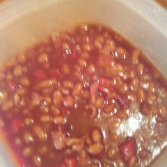 A picture of Baked Beans (microwave style).