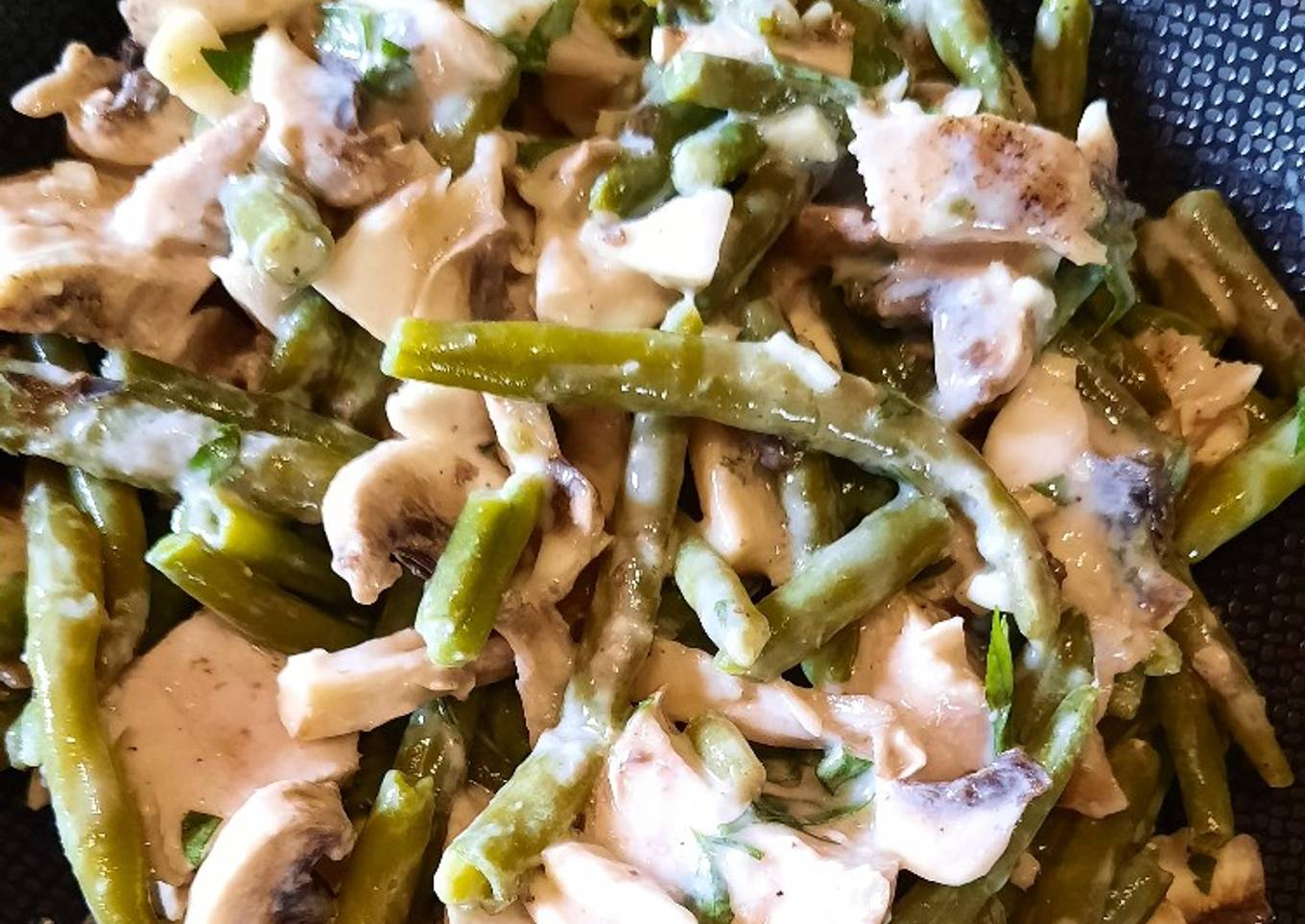 Step-by-Step Guide to Make Perfect Salade haricots verts champignons poulet sauce yaourt