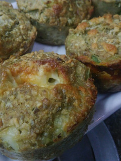 Una foto de Muffins de arvejas con queso sin harina refinada