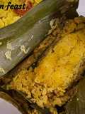 Bhetki machher paturi/ Barramundi cooked in banana leaves