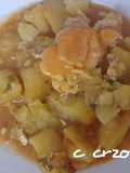Patatas guisadas con huevos
