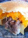 Pastel de puré mixto con carne y crujiente de queso ¡en sartén!