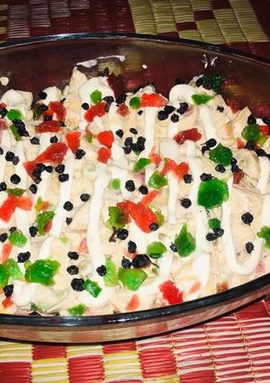 A picture of Fruit cream chaat.