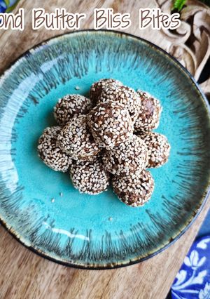 A picture of Almond butter bliss bites.