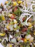 Sprouted Moong Corn Chaat