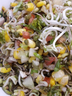 A picture of Sprouted Moong Corn Chaat.