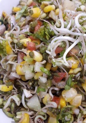 A picture of Sprouted Moong Corn Chaat.