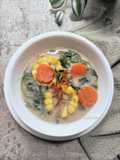 Bobor bayam, jagung manis