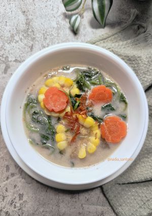 Foto resep Bobor bayam, jagung manis