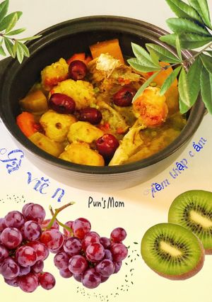Hình của món Gà viên tiềm thập cẩm.