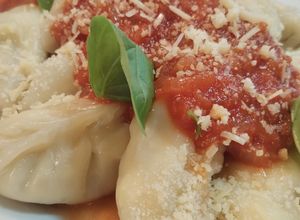 Una foto de Culurgione (pasta rellena)