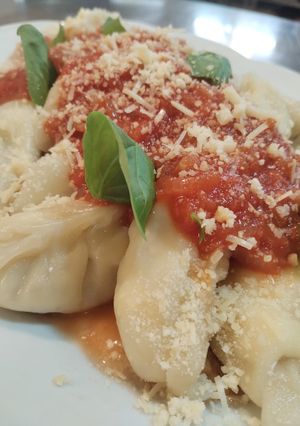 Una foto de Culurgione (pasta rellena)