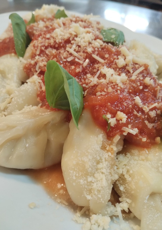 Una foto de Culurgione (pasta rellena)