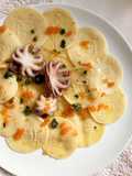 Corzetti con moscardini e patate