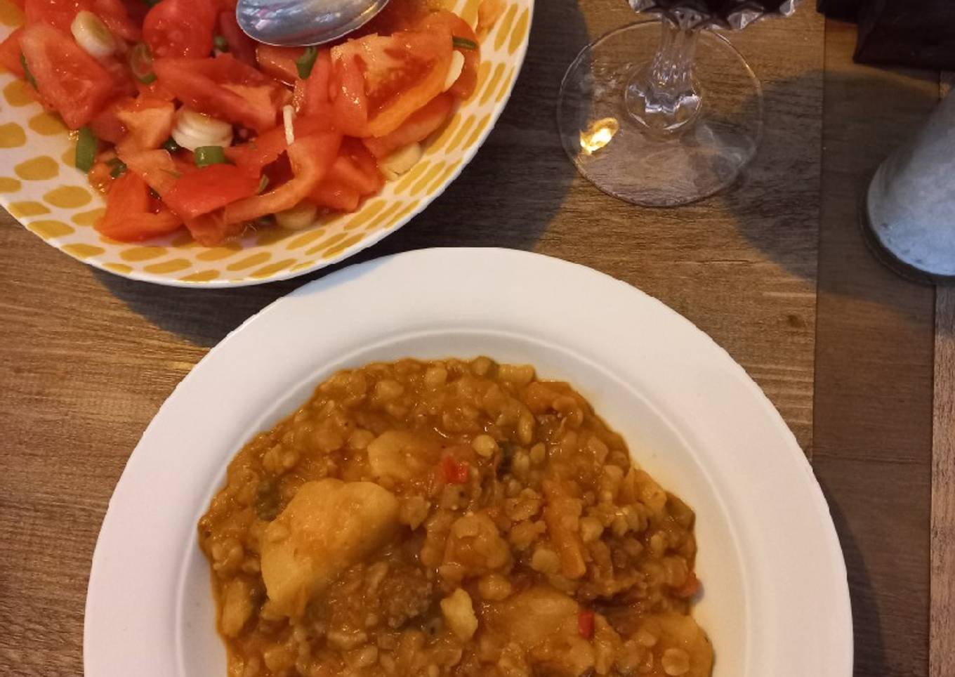 Papas con mote (receta abueli María)