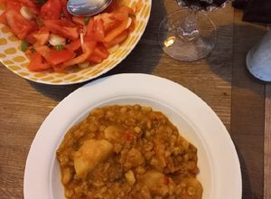 Una foto de Papas con mote (receta abueli María)