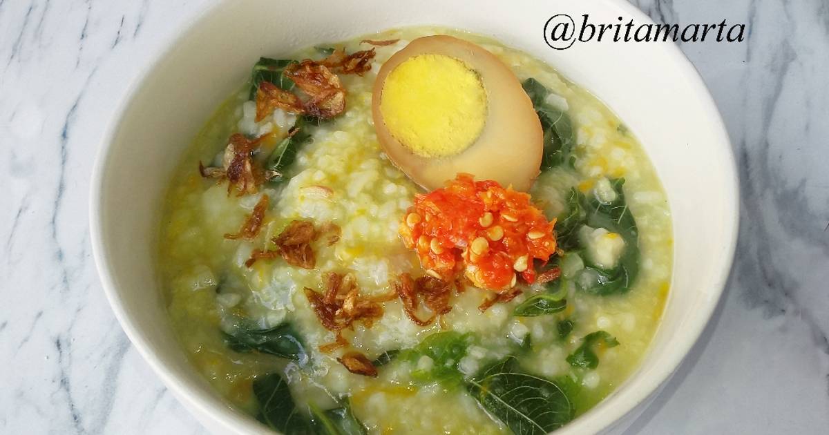 Resep Bubur Sayur Bayam Oleh Brita Marta Cookpad