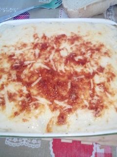 Una foto de "Lasaña" de carne berenjena y calabacín