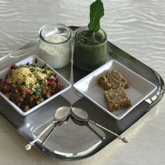 A picture of Vagharelo Rotla (curried pearl millet roti).
