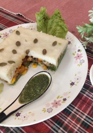 A picture of Sandwich dhokla.