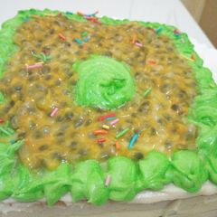 A picture of Passion Fruit Cake #BakingForKids.