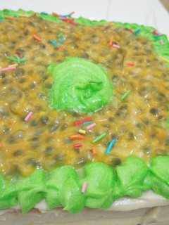 A picture of Passion Fruit Cake #BakingForKids.