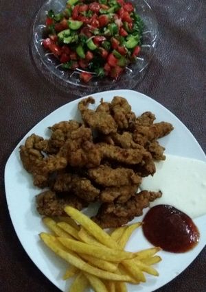 صورة لوصفة اصابع الدجاج تتبيلتي الخاصة 😉