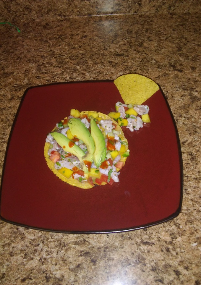 Una foto de Ceviche de Camarón mixto
