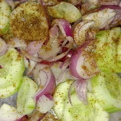 A picture of Cucumber Onion Salad.