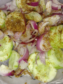 A picture of Cucumber Onion Salad.