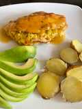 Pechuga de pollo rellena de brócoli y queso