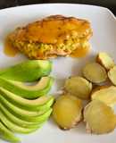 Pechuga de pollo rellena de brócoli y queso