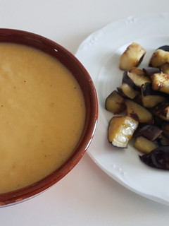 Una foto de Crema de berenjenas Thermomix