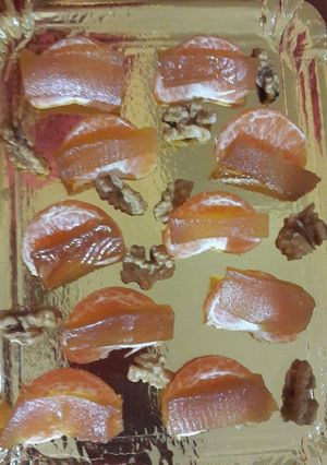 Una foto de Bocaditos de mandarina batata y nuez