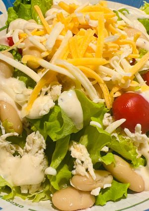 A picture of Cannellini Bean Chicken Salad.