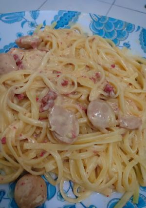 Foto resep Fettucini Carbonara buat anak 1 Tahun