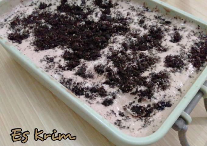 Ternyata begini lho! Resep memasak 87.Es Krim Coklat Oreo dijamin enak