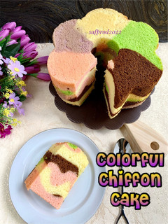 Foto resep Colorful Chiffon Cake