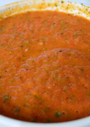 Una foto de Salsa pizza
