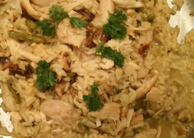 Rotisserie chicken and yellow rice