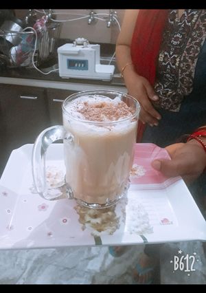 A picture of Cold coffee with ice-cream.