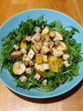 Ensalada de rúcula, pera y queso