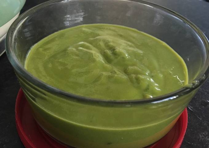 Potato, carrot & spinach baby food